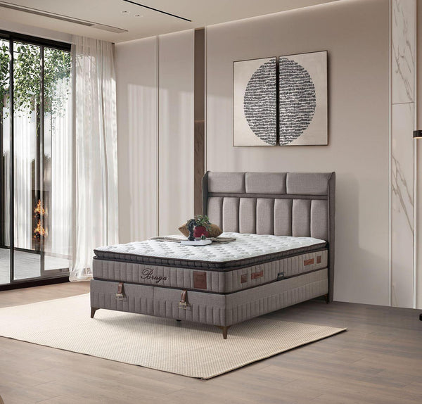 Комплект тапицирано легло и матрак BRAGA