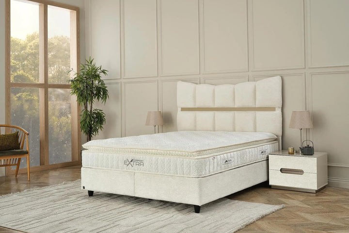 Комплект тапицирано легло и матрак Extra Comfort